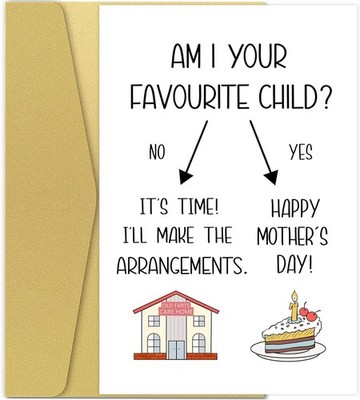 Funny Mother's Day Card for Mom, Humorous Mother's Day Card  Am I Your Favour...