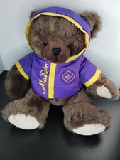 Disney Aladdin Bear Plush Theatrical Broadway Purple jacket 12" Stuffed Rare
