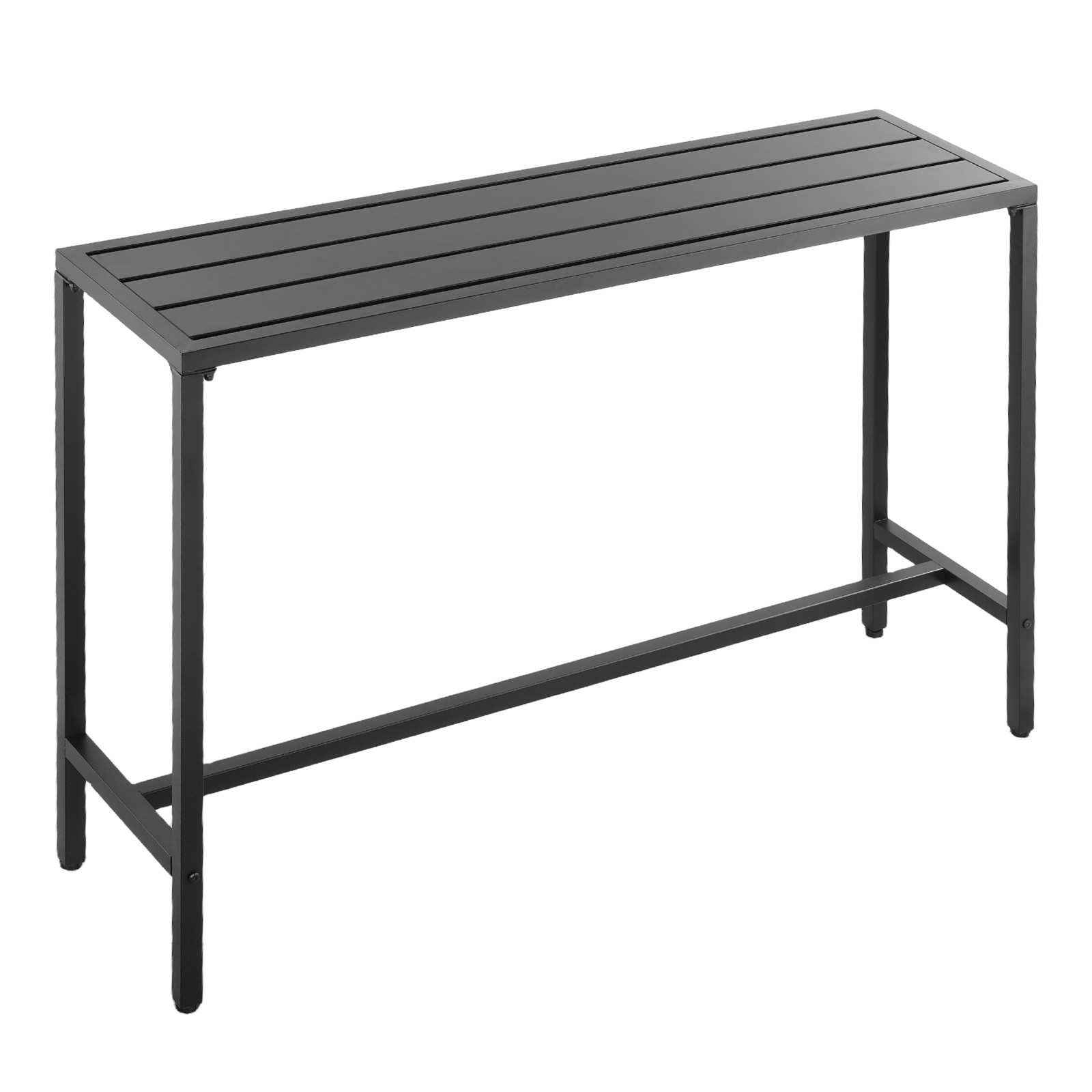 Uimoso 55 x 15 in Patio Bar Table with Weather-Resistant Surface for Outdoor Use