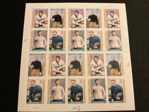 2002 USPS Early Football Heroes Sheet of 20- 37 cent stamps