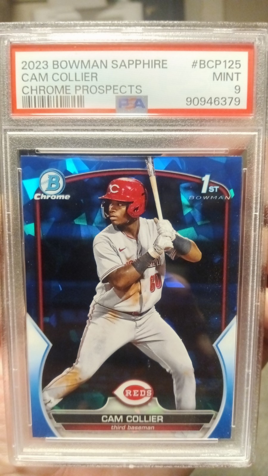 2023 Bowman Sapphire Cam Collier Chrome Prospects PSA Mint 9 #bcp125