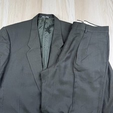 Giorgio Armani Mens Green Single Breasted Classic Business Suit Blazer Size 52