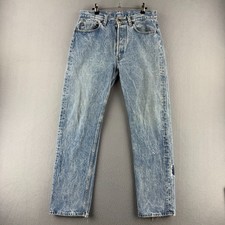 Vintage Levis Jeans Mens 34x32 Fits 32x31 80s Acid Wash 501 Made in USA