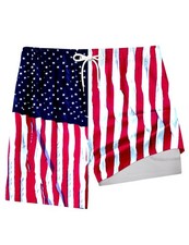 Mens Swim Trunks with Compression Liner 8 inch Inseam Quick-Dry Lightweight 2...