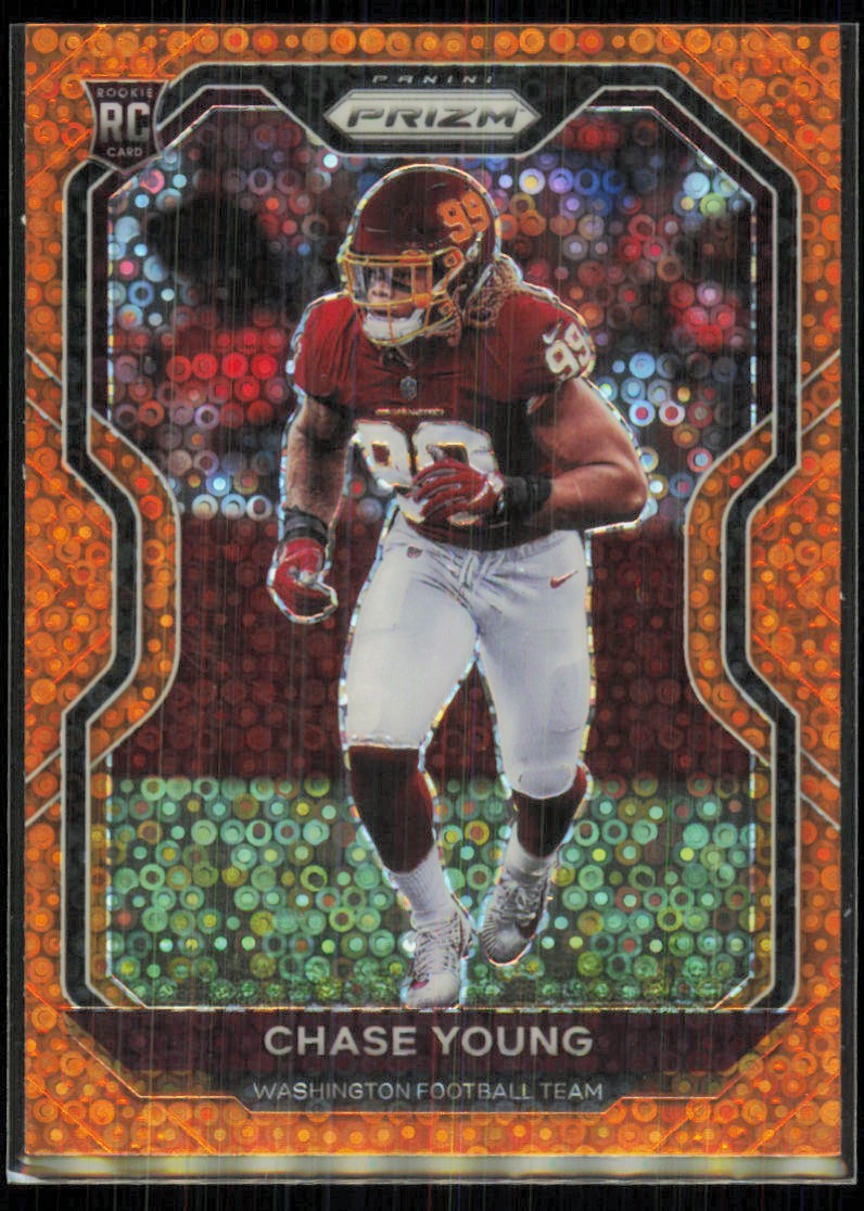2020 Panini Prizm Orange Disco Chase Young Rookie #383