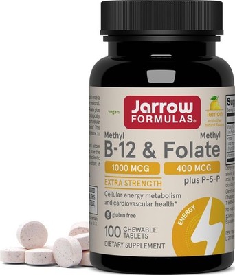 Jarrow Formulas Methyl B 12 Methyl Folate Vitamin B12 Methylcobalamin