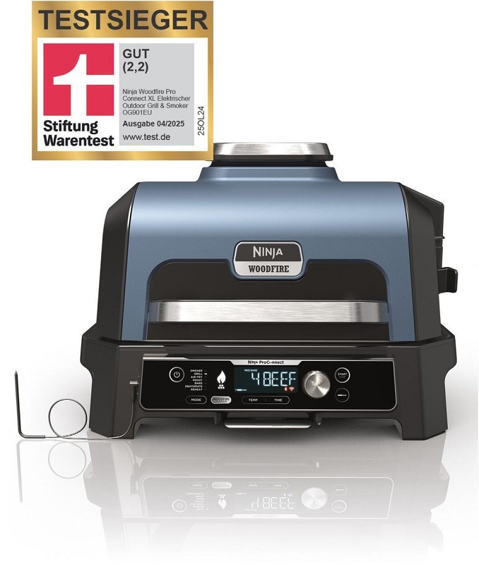 NINJA® Elektrogrill Woodfire Pro Connect XL OG901EU Grill 1700 W schwarz/blau - Image 10