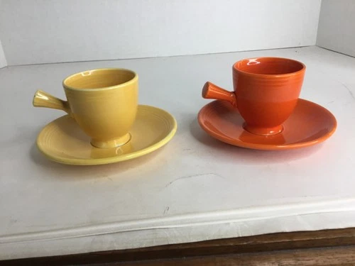 HLC Vintage Fiestaware Demitausse Cups and Saucers - read description