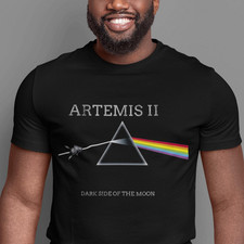 Artemis II Dark Side Moon Shirt 2026 Rocket Launch Space Tee