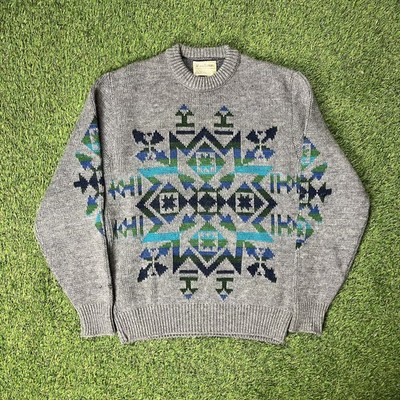 Vintage 80s Pendleton Western Wear Native Sweater Size Medium Wool