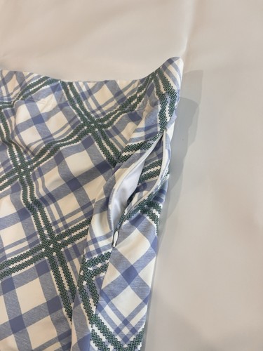 J. McLaughlin Skort Womens Sz L Skirt Tennis Golf Blue Zipper Pockets Plaid *b - Picture 8 of 8
