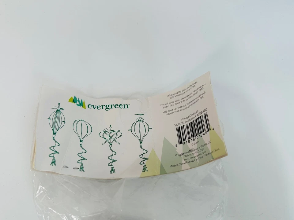 Globo Giratorio Plegable Evergreen Invierno Cardenal Navidad NUEVO Foto 4 de 4