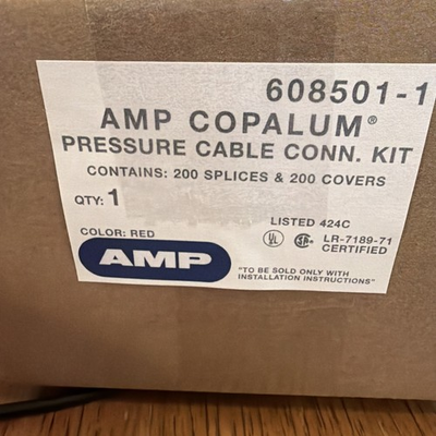 #ad #ad AMP COPALUM 608501 1 Pressure Cable Conn Kit Red. New $1200.00