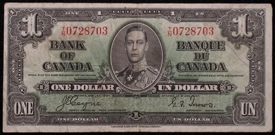 Canada 1 Dollars 1937 - P-58 (N2904-NMY) - BA-M - Image 1 of 2