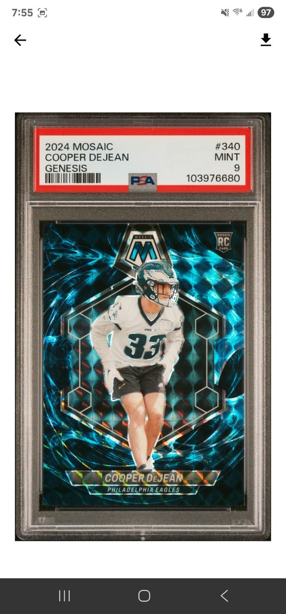 2024 Panini Mosaic - Rookies Cooper DeJean #340 Genesis