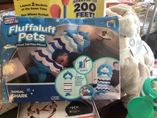 Happy Nappers Fluffaluff Pets Play Pillow Sandal Shark 3ft Secret Storage Standa