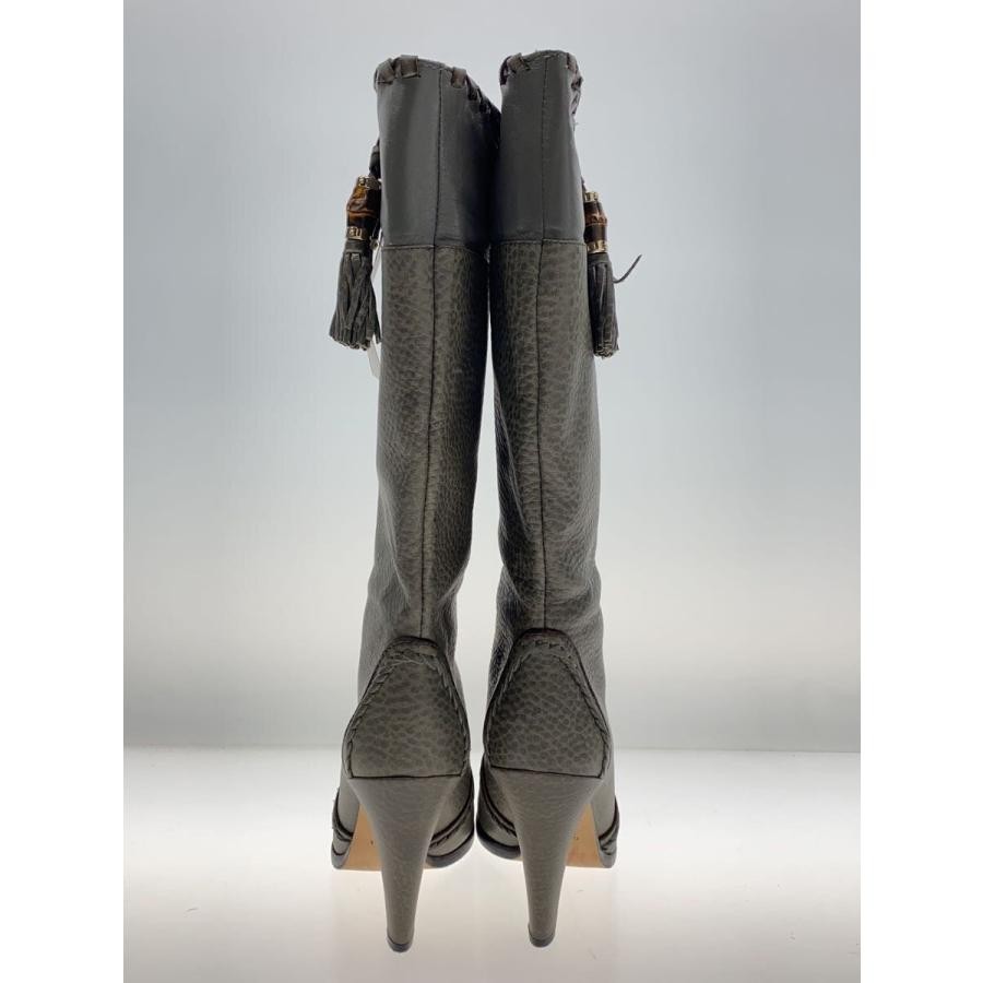 GUCCI Women's Long Leather Boots Size:35/JP:22 Gray From Japan 141221K Authentic thumbnail 6