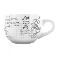 Mickey and Minnie Concept Sketches 29oz Soup Mug White