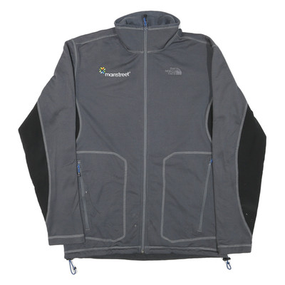 THE NORTH FACE Trainingsjacke Herren grau & schwarz M Polyester Reißverschluss Outdoor Activewear