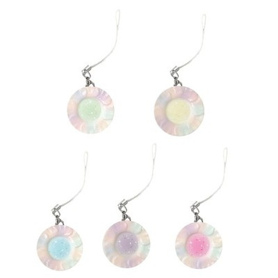 Charming Creamy Plate Keychain Lightweight Key Holder Charm Portable Design