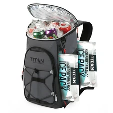 TITAN BY ARCTIC ZONE 16QT ECO BACKPACK COOLER WITH ICE WALLS - - Scratch & Dent