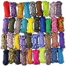 20Pcs Color Paracord Bracelet Rope Parachute Cord Outdoor Survival Rope Set DIY