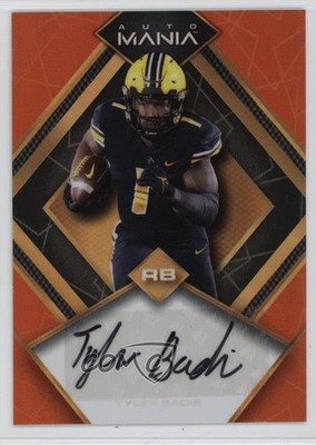2022 Wild Card Mania Diamond Orange Rainbow Tyler Badie Rookie Auto RC 4g8