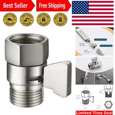 Brushed Nickel Brass Shut Off Valve - Easy Installation for Shower Upgrades