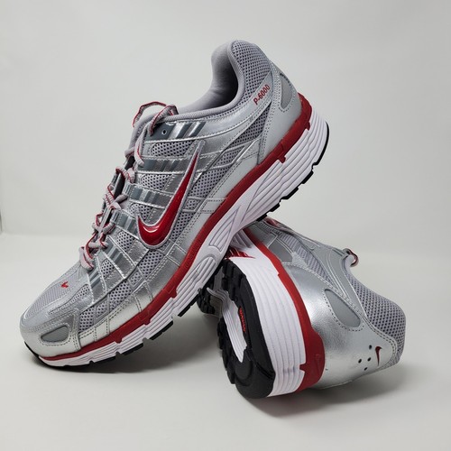 Nike P-6000 Metallic Silver Gym Red CD6404-024 Men's Size 12