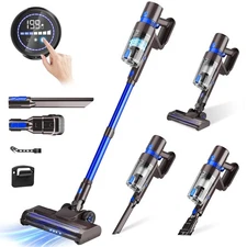 Cordless Vacuum Cleaner, 550W 45KPA 45Min Vacuum Cleaners for Home, Self-Stan...