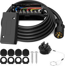 8ft 7 Way Trailer Wiring Harness Kit Junction Box 7 Pin Plug Cordwaterproof Tra 8ft 7 Way Trailer Wiring Harness Kit Junction Box 7 Pin Plug Cordwaterproof Tra