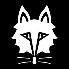 Fox Face Portrait Decal Sticker White Die Cut Vinyl