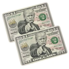 2 Packs Donald Trump 2024 Bill Credit Card Sticker, Debit Card Skin Cover