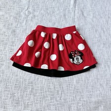 Disney Minni Mouse Sequin Patch Polka Dot Skirt Size Youth 7/8