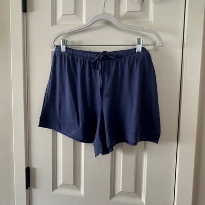 Haven Well Within by Talbots Dark Blue Sleep Lounge Shorts Elastic Waist Medium