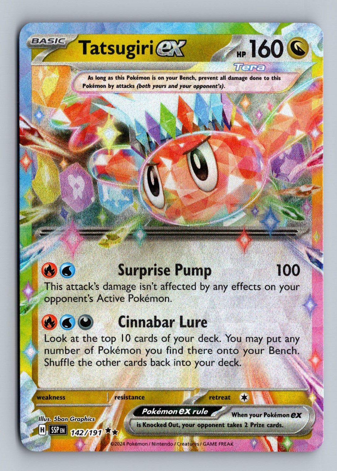 Tatsugiri ex 142/191 Double Rare Surging Sparks Pokemon Near Mint
