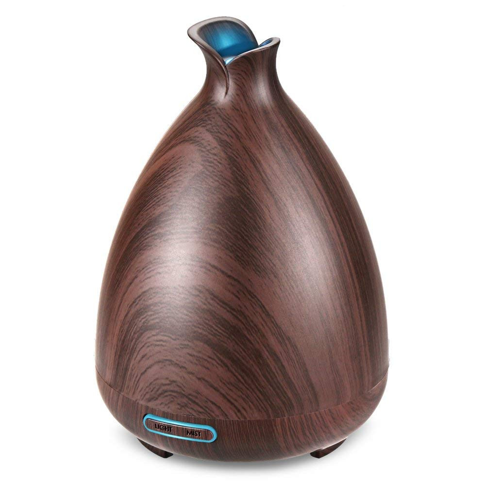 URPOWER Essential Oil Diffuser, 150Ml Wood Grain Ultrasonic 