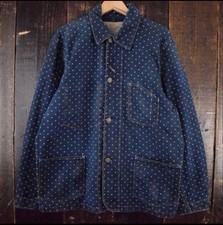 RRL Double RL Polo Ralph Lauren ALLEN WORK JACKET size L Polka Dot Coverall USA