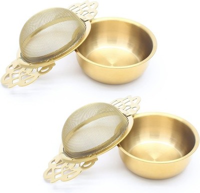 2/4Pack Tea Strainer Bowl, Stainless Steel Loose Leaf Tea Filter for 2.5-4 Inch