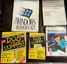Computer OS books DOS, Windows, Commodore 128