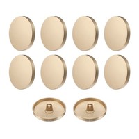 10 StüCk MetallknöPfe Zum NäHen,Rund,Flach,28Mm,Legierungsknopf,Mattgold