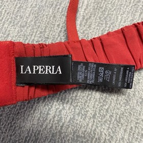 La Perla Lace Bra Bralette 36B Triangle Sheer Floral Lace Top ITALY LUXURY Red