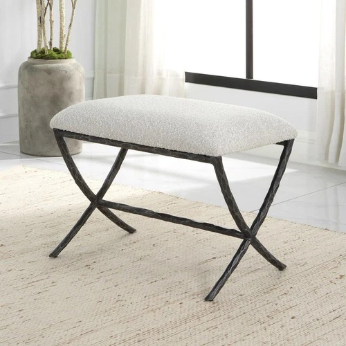 Uttermost 23750 Brisby Distressed Charcoal and Warm Gray Bench - Picture 6 of 6