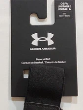 Under Armour Adult UA Adjustable Baseball Belt - Fits Up to 42 Black 