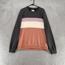 Marine Layer Sweatshirt Mens Medium Colorblock Fleece Crewneck Re-Spun Organic