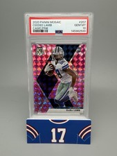 Ceedee Lamb 2020 Mosaic Pink Camo True Rookie Card #207 PSA 10. rookie card picture