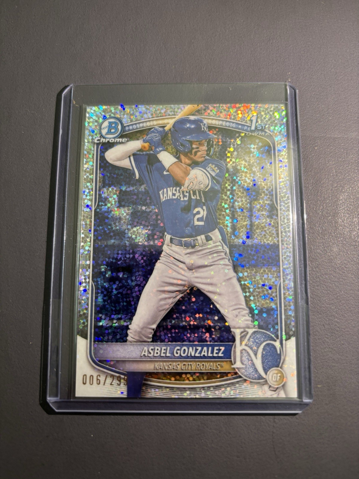 2025 Bowman Chrome Prospects Asbel Gonzalez #BCP-4 Speckle Refractor /299