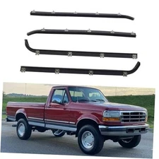 4Pcs Inner & Outer Window Sweep Felt Weatherstrip Trim Fit for F150 F250 F350 