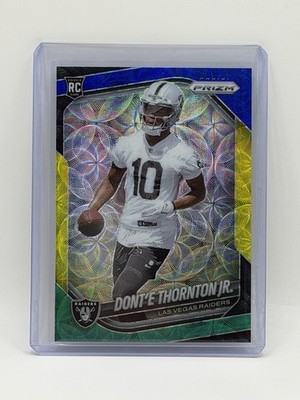 2025 Prizm Dont'e Thornton Jr. RC Choice Blue Yellow & Green #369 Raiders
