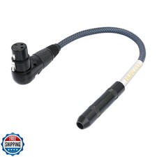HUALEU Right Angle XLR to 1/4 TRS Audio Adapter Cable, 1FT, Hi-EN